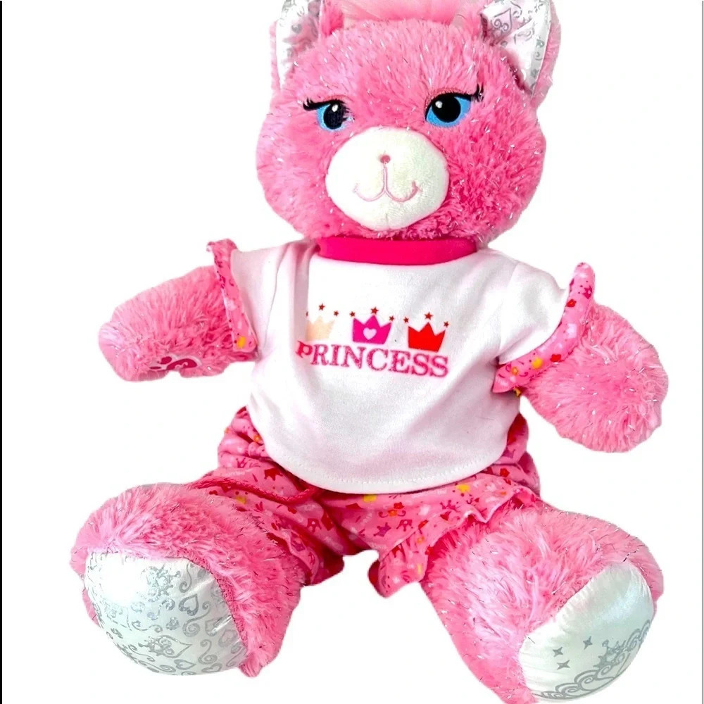 Build A Bear Princess Kitty Cat  BABW Purrincess Pink Sparkle Plush Sparkles